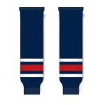 Athletic Knit HS630-890 Knitted Striped Hockey Socks - 2010 Columbus Navy - Front