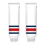 Athletic Knit HS630-891 Knitted Striped Hockey Socks - 2010 Columbus White - Front