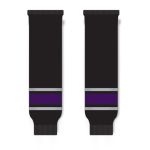 Athletic Knit HS630-951 Knitted Striped Hockey Socks - 1998 Los Angeles Black - Front