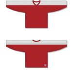 Athletic Knit LB153-208 Box Lacrosse Jersey - Red/White - Full