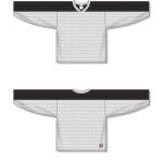 Athletic Knit LB153-222 Box Lacrosse Jersey - White/Black - Full