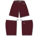 Athletic Knit LS1300-009 Field Lacrosse Shorts - Maroon - Full
