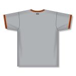 Athletic Knit S1333-111 Soccer Jersey - Grey/Orange/Black - Rear