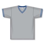 Athletic Knit S1333-450 Soccer Jersey - Grey/Royal/White - Front