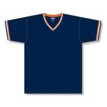 Athletic Knit S1333-465 Soccer Jersey - Navy/Orange/White - Front