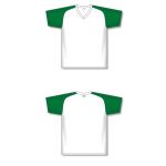 Athletic Knit S1375-211 Soccer Jersey - White/Kelly - Full
