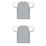 Athletic Knit S1375-245 Soccer Jersey - Grey/White - Full
