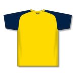 Athletic Knit S1375-253 Soccer Jersey - Maize/Navy - Rear
