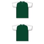 Athletic Knit S1375-260 Soccer Jersey - Dark Green/White - Full