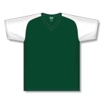 Athletic Knit S1375-260 Soccer Jersey - Dark Green/White - Front