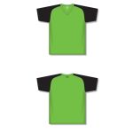 Athletic Knit S1375-269 Soccer Jersey - Lime Green/Black - Full
