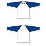 Athletic Knit S1846-207 Soccer Long Sleeve Shirt - White/Royal - Full