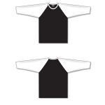 Athletic Knit S1846-221 Soccer Long Sleeve Shirt - Black/White - Full