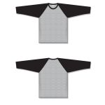 Athletic Knit S1846-920 Soccer Long Sleeve Shirt - Heather Grey/Black - Full