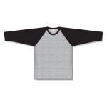 Athletic Knit S1846-920 Soccer Long Sleeve Shirt - Heather Grey/Black - Front