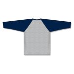 Athletic Knit S1846-921 Soccer Long Sleeve Shirt - Heather Grey/Navy - Rear