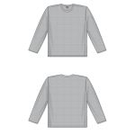 Athletic Knit S1900-020 Soccer Long Sleeve Shirt - Heather Grey - Full