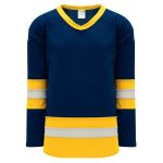 Athletic Knit H6500-766 League Hockey Jersey - Navy/Tuscan Gold/White - Primary