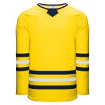 Athletic Knit H8000-255 Select Hockey Jersey - Maize/Navy/White - Primary