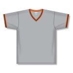 Athletic Knit V1333-111 Volleyball Jersey - Grey/Orange/Black - Front