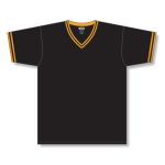 Athletic Knit V1333-212 Volleyball Jersey - Black/Gold - Front