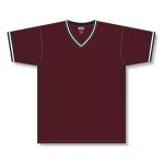 Athletic Knit V1333-443 Volleyball Jersey - Maroon/Black/White - Front