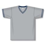 Athletic Knit V1333-548 Volleyball Jersey - Grey/Navy/White - Front