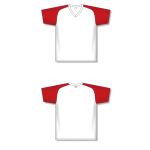 Athletic Knit V1375-209 Volleyball Jersey - White/Red - Full