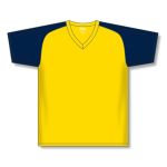 Athletic Knit V1375-253 Volleyball Jersey - Maize/Navy - Front