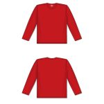 Athletic Knit V1900-005 Volleyball Long Sleeve Shirt - Red - Full