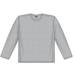Athletic Knit V1900-020 Volleyball Long Sleeve Shirt - Heather Grey - Front
