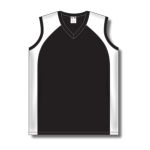 Athletic Knit V601L-221 Women's Volleyball Jersey - Black/White - Front