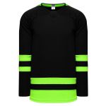 Athletic Knit H550B-DAL655B Pro Hockey Jersey - 2021 Dallas Blackout Neon Green - Primary