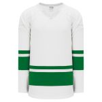 Athletic Knit H6400-211 League Hockey Jersey - White/Kelly - Primary