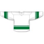 Athletic Knit H6400-211 League Hockey Jersey - White/Kelly - Front
