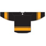 Athletic Knit H6400-212 League Hockey Jersey - Black/Gold - Front