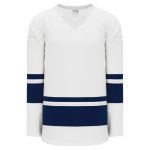 Athletic Knit H6400-217 League Hockey Jersey - White/Navy - Primary