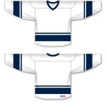 Athletic Knit H6400-217 League Hockey Jersey - White/Navy - Full