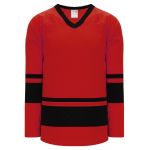 Athletic Knit H6400-264 League Hockey Jersey - Red/Black - Primary