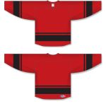 Athletic Knit H6400-264 League Hockey Jersey - Red/Black - Full