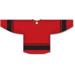 Athletic Knit H6400-264 League Hockey Jersey - Red/Black - Front