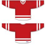 Athletic Knit H6500-208 League Hockey Jersey - Red/White - Full
