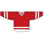 Athletic Knit H6500-208 League Hockey Jersey - Red/White - Front