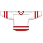 Athletic Knit H6500-209 League Hockey Jersey - White/Red - Front