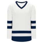 Athletic Knit H6500-217 League Hockey Jersey - White/Navy - Primary