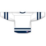 Athletic Knit H6500-217 League Hockey Jersey - White/Navy - Rear