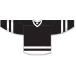 Athletic Knit H6500-221 League Hockey Jersey - Black/White - Front