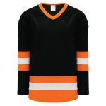 Athletic Knit H6500-223 League Hockey Jersey - Black/Orange/White - Primary