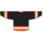Athletic Knit H6500-223 League Hockey Jersey - Black/Orange/White - Rear
