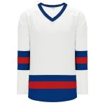 Athletic Knit H6500-335 League Hockey Jersey - White/Royal/Red - Primary